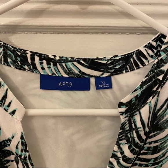 Apt 9 green and white Tropical Dress XL - Picture 7 of 7